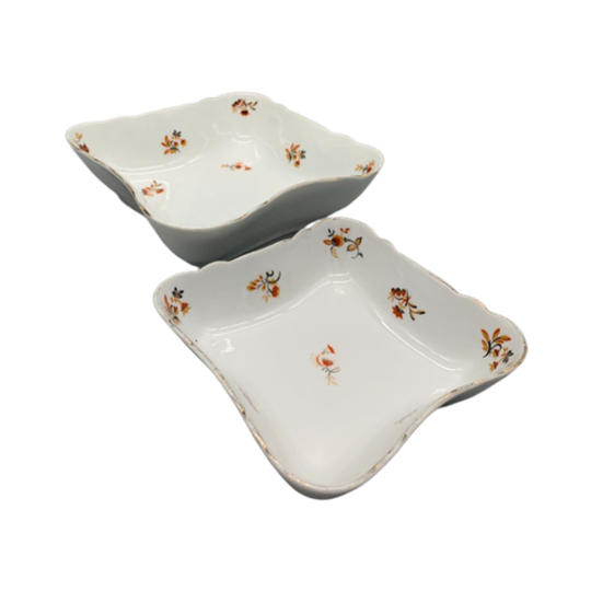 Set Schalen Bavaria Oranje Bloemmotief 2 Stuks 1
