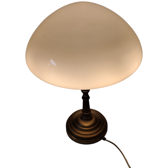 Art Nouveau Tafel Lamp Messing En Glas ️ 1