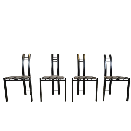 Post Modern Dining Chairs, 1980s Set Of 4 1