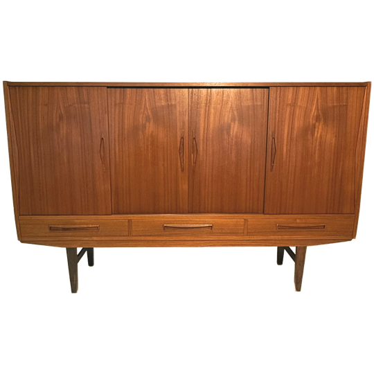 Restored Vintage Mid-century Danish Highboard 1