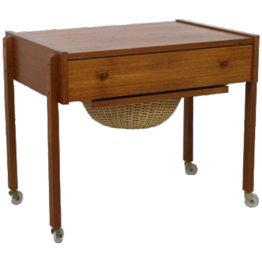Vintage Naaitafel Bijzettafel Met Lade, 1960s 1