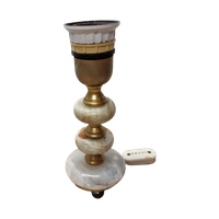 Vintage Onyx Marmeren Lampenvoet Uit De Jaren 60