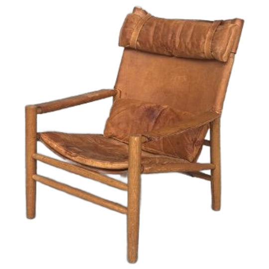Leather Belt Buckle Chair (Kenneth Bergenblad) 1