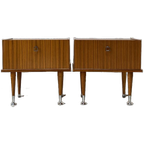 Vintage Set Teak Houten Nachtkastjes thumbnail 1