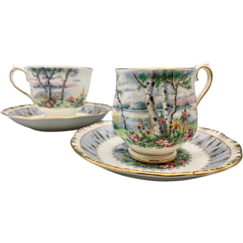 Set Royal Albert Silver Birch Dames En Heren Kop En Schotel