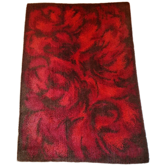 60's Vintage Wollen Vloerkleed Spaceage Retro Vloerkleed 1