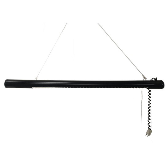 Vintage Zwart 'fluorescent Tube Lamp' Jaren 70/80. 1