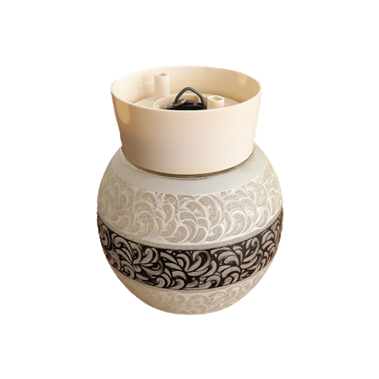 Vintage Plafonniere Zwart/wit, Jaren '50 1