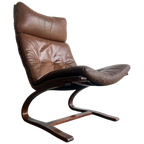 Vintage Leren Lounge Stoel / Fauteuil / Eenzit Rybo Rykken thumbnail 1