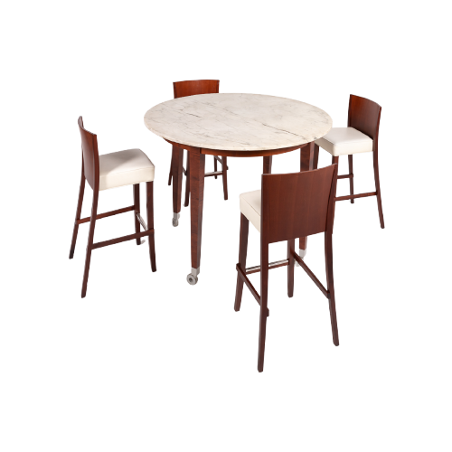 Vintage ‘Neoz’ High Table With Stools By Philippe Starck For Driade