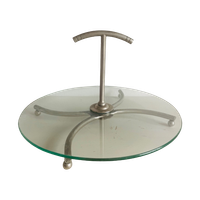 Etagere Glas/ Rvs Jaren 80