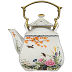 Franklin Mint. Theepot "vogels En Bloemen Uit Het Oosten". thumbnail 1
