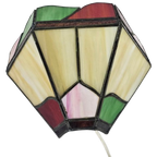 Wandlamp - Tiffany Stijl - Glas En Lood - 3e Kwart 20e Eeuw thumbnail 1