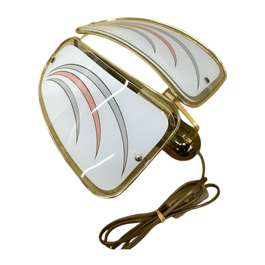 Hollywood Regency Wandlampje Vintage Brass 1