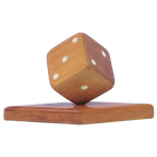 Presse Papier Houten Dobbelsteen thumbnail 1