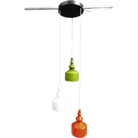 Holmegaard Multicolor Pendant Lamp 3 Glass Shades