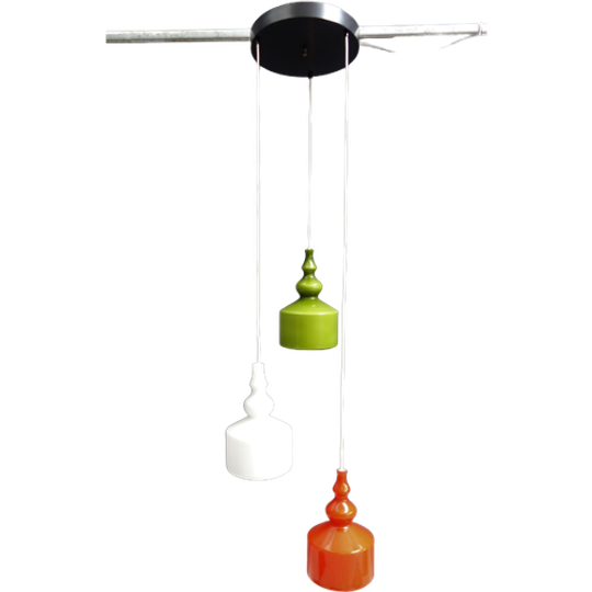 Holmegaard Multicolor Pendant Lamp 3 Glass Shades 1