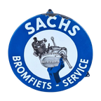 Tof Vintage Emaille Bord Sachs Bromfiets-Service. thumbnail 1