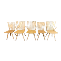 Set Van 5 Deens Design 'mikado' Stoelen, Kvist