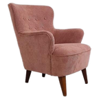Vintage Roze Artifort Fauteuil Dames | Theo Ruth Roze Rib thumbnail 1