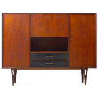 Minimalistische Mid-Century Barkast In Teak Door Van Pelt, België 1960