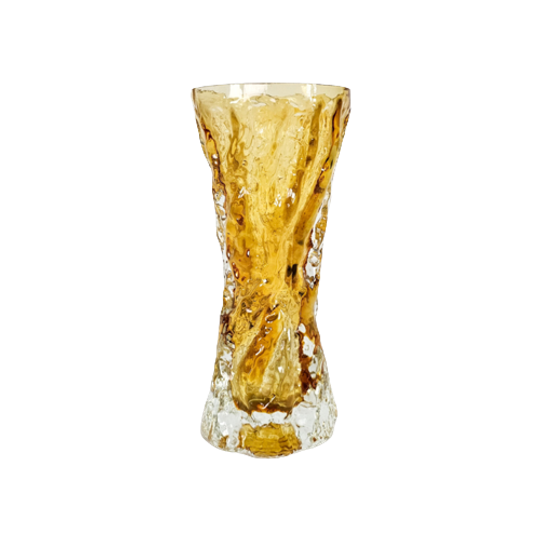 Ingrid Glashütte - "bark Textured" Vaas- W-germany - 1970's | Kerst 1