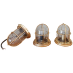 Set Van 3 Vintage Gouden Schip Stijl Plafondlampen thumbnail 1