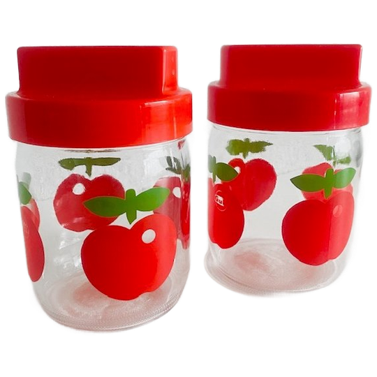 Set Vintage Gulf Appel Voorraadpotten 1970 1