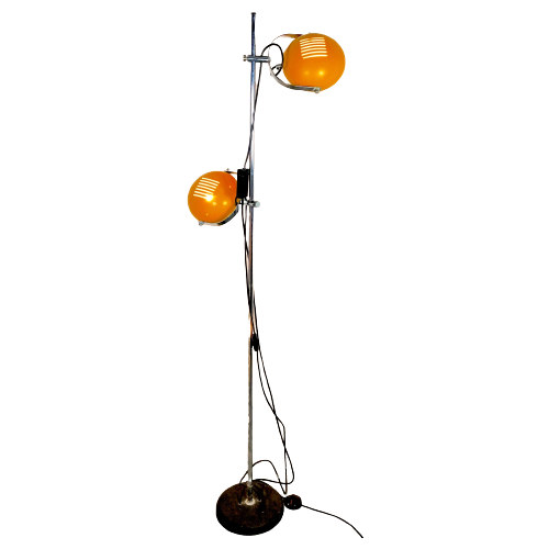 Yellow Mid Century Floor Lamp By Herda, Holland