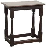 Grote, Functionele Antieke Engelse Bijzettafel/ Stool Met Een Waanzinnig Patina