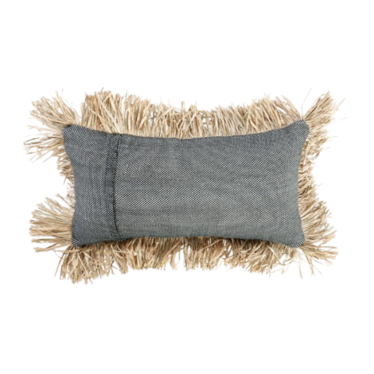 Bazar Bizar |de Cotton Bonita Kussenhoes - Zwart Naturel - 30x50 1