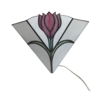 Glas In Lood Wandlamp Met Tulp