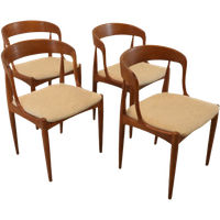 Set Van 4 Johannes Andersen Voor Uldum Stoelen Vintage Deens