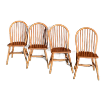 Spijlenstoelen Set Van 4 Scandinavisch Pijnboomhout