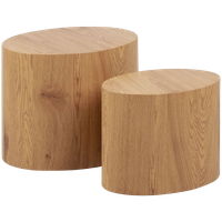 Gubbio Salontafel - 48 X 33cm - Eiken - Set Van 2