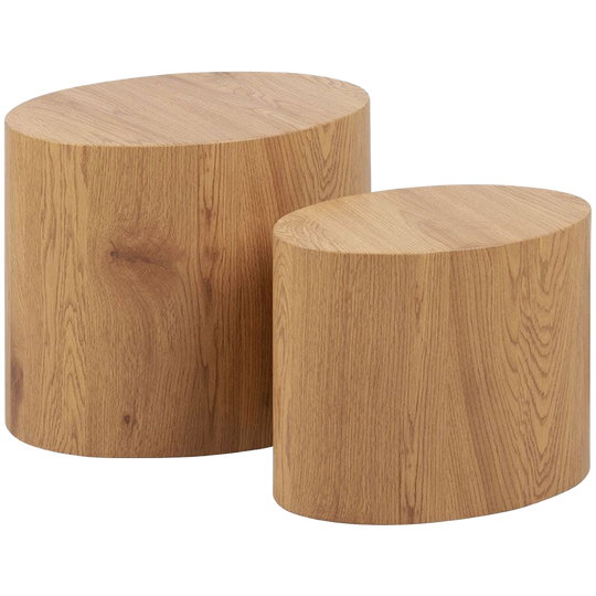 Gubbio Salontafel - 48 X 33cm - Eiken - Set Van 2 1