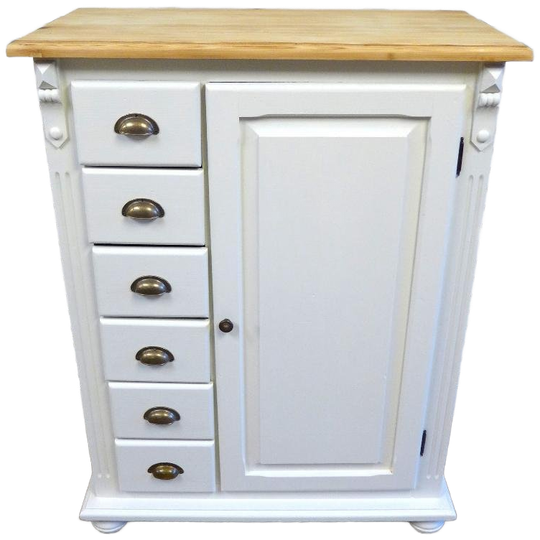 Prachtige Witte Landelijke Lade Meidenkast 1