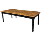 Grote Eettafel, Houten Tafel Zwart Onderstel thumbnail 1