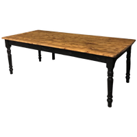 Grote Eettafel, Houten Tafel Zwart Onderstel