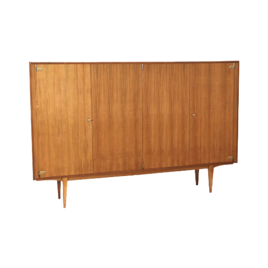 Groot Vintage Palissander Dressoir / Highboard Gemaakt In De Jaren '60 1
