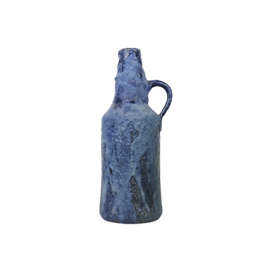 Blauwe Bruisglazuur Oorvaas Jaren 60 1