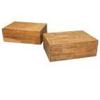 2 Rustieke Houten Salontafels Bijzettafels Nachtkastjes thumbnail 1