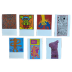 Keith Haring, Untitled, 1984, Vintage 1984-86, Set Of 7 Offset Lithograph Postcards thumbnail 1