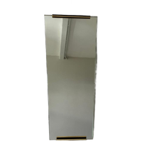 Vintage Midcentury Spiegel, Strak Met Messing Zwart Uniek