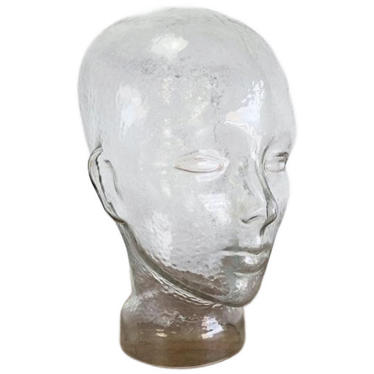 Vintage Glazen Hoofd / Decoratie 1