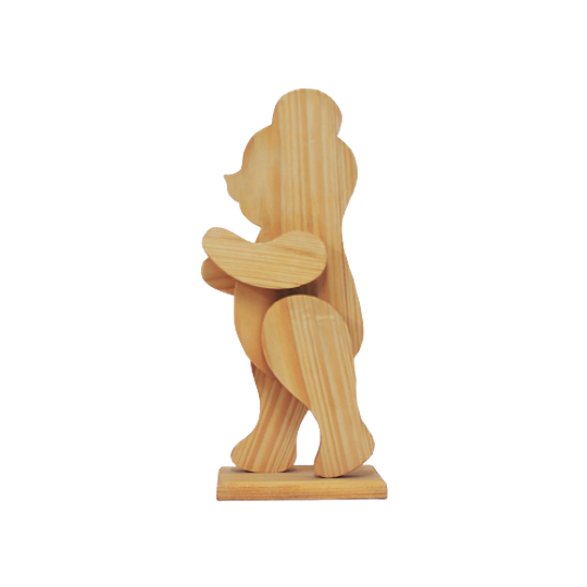 Grenen Houten Beer Pop 1