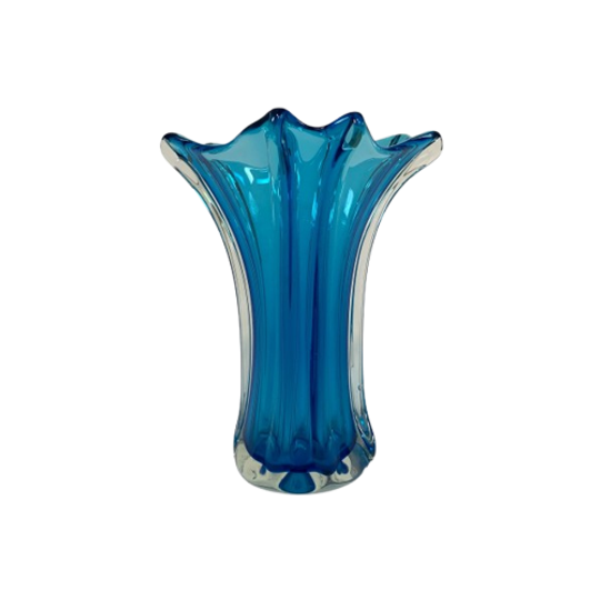 Glazen Vintage Murano Vaas, Jaren 50 1