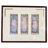 Vintage Schilderij Mucha Ingelijste Prenten
