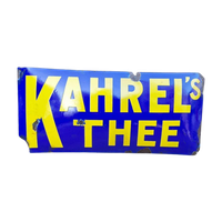 Zwaar Geëmailleerd Bord Van Kahrels'S Thee.