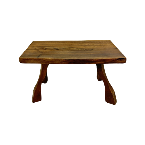 Brutalist Solid Wooden Side Table , 1970’S
